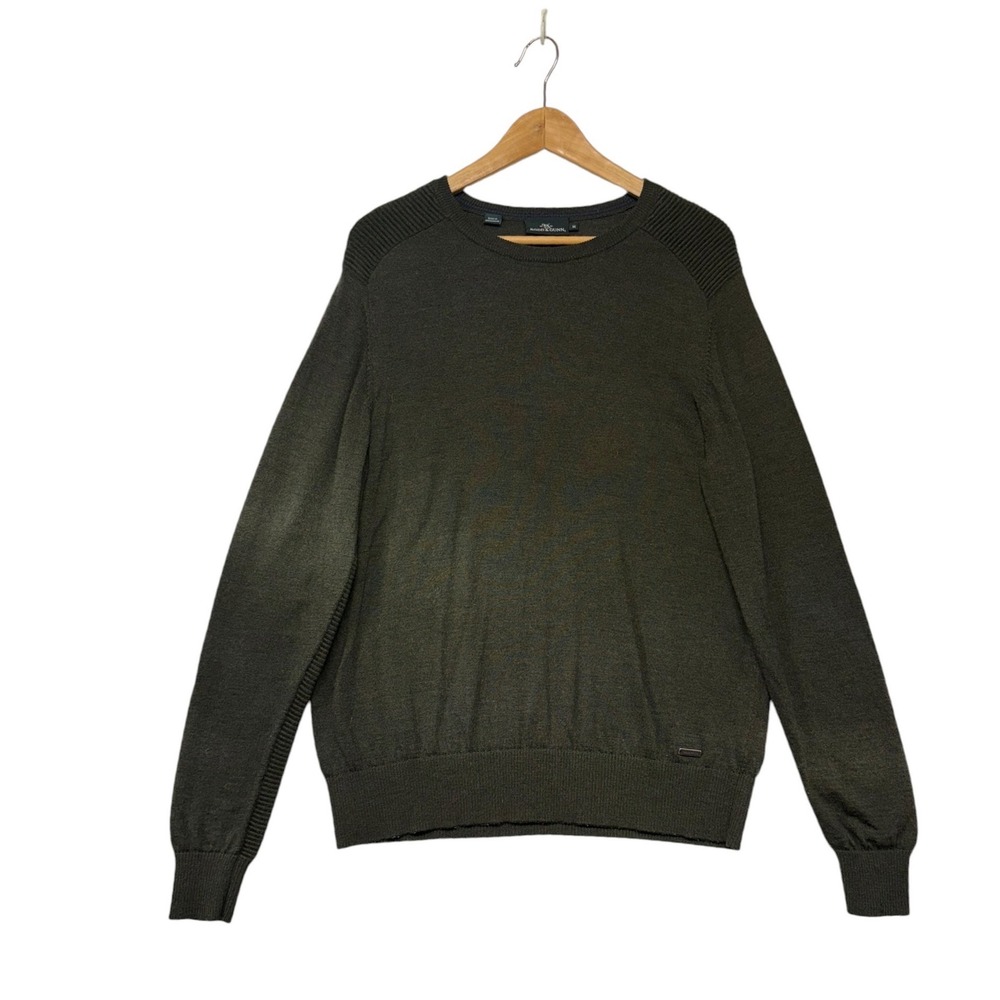 Rodd & Gunn‎ Mens Extra Fine Merino Wool Crewneck Sweater Olive Green Size M